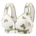 thumbnail image 3 of Blmnix Cotton Bras Bras for Women No Underwire Racerback Bras Bralettes Green Sports Bras for Women,36, 3 of 4