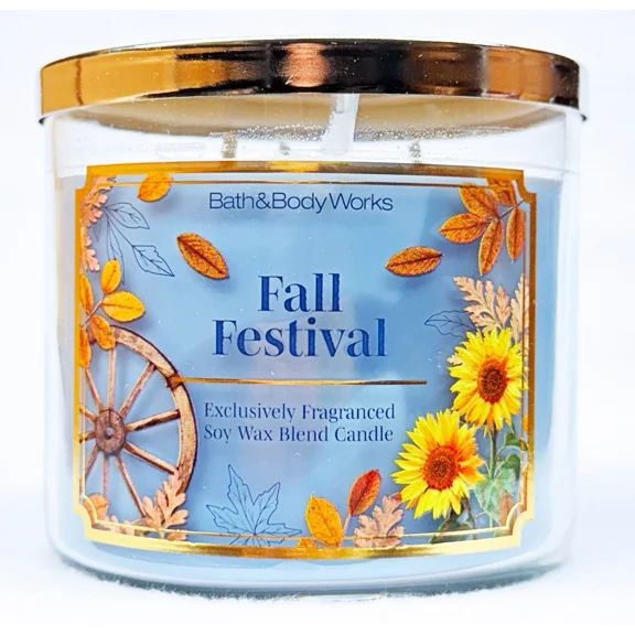 Bath & Body Works 3 Wick Candle Fall Festival
