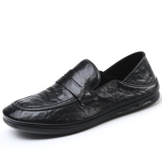 Bally Black Leather Penny Loafers, Brand Size 9 ( US Size 10  display picture 2