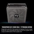 thumbnail image 2 of Fuente de alimentación Thermaltake Toughpower GF3 de 1350 W, 600 W reales, 12 VHPWR, conectores en la fuente de alimentación y NVIDIA RTX serie 40, compatible con ATX 3.0/PCI-E 5.0, 80+ Gold, compatib, 2 of 5