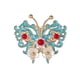 thumbnail image 1 of Broche de estilo chino con forma de mariposa, esmaltado y aleación de perlas, 1 of 2