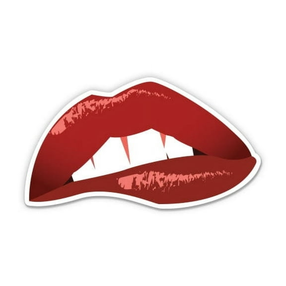 Red Hot Sexy Lips - 3" Vinyl Sticker - For Car Laptop Water Bottle Phone - Waterproof Decal