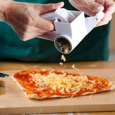 Reactionnx Hand Held Rotary Cheese Grater, Cheese Cutter Slicer with Sharp Stainless Steel Blades Drum Easy Clean, Parmesan Grater, Shredder Multifunction Can Cut Chocolate, Carrot,