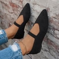 thumbnail image 6 of DIVVce Mary Jane Shoes Women Knit Pointed Toe Comfortable Slip On Casual Breathable Lightweight Daily Footwear, 6 of 7