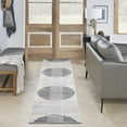 thumbnail image 6 of Nourison Astra Machine Washable Geometric Ivory Blue 2'2" x 8' Area Rug (2x8), 6 of 9