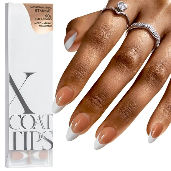 Consejos para uñas de gel francés BtartBoxNails XCOATTIPS Brown Almond