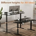thumbnail image 4 of Homall Electric Standing Desk with Monitor Stand - 63 x 27 Inch Height Adjustable Home Office Computer Desk,Black, 4 of 8