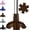 Brown, variant on Heavy Duty Rubber Cane Tip - 6 Support Feet, 3/4 inch, Self Standing for Walking Canes & Sticks