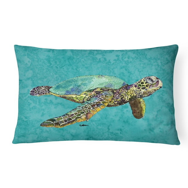 Carolines Treasures 8659PW1216 Turtle Indoor & Outdoor Fabric Decorative Pillow