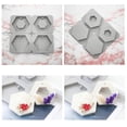 thumbnail image 3 of Moldes de silicona para cera, molde para velas de flores de jabón, manualidades de arcilla (hexágono), 3 of 8