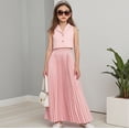 thumbnail image 3 of Bixock Onefit Sets for Kids Big Girls Blazer Collar Crystal Top and Solid Pleated Skirt Two Piece Onefit Sets, 3 of 4