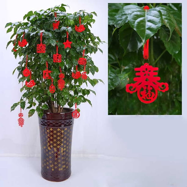 Conjunto De Decoración Para Año Nuevo Decoración Con Nudos Chinos Para El Festival De Primavera Fortuna Año Nuevo Restaurante Familiar Coche Familiar Árbol Decoración Para El Festival De Primavera