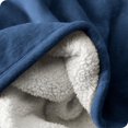 thumbnail image 4 of Bare Home Plush Sherpa Bed Blanket - Fluffy & Soft - Reversible - Lightweight - Throw/Travel, Dark Blue, 4 of 7