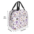 thumbnail image 2 of Yiaed Lavender Flowers Print Insulated Lunch Bag Reusable Cute Tote Lunch Box, Leakproof Cooler Lunch Bags for Work Office Travel School Picnic, 2 of 5