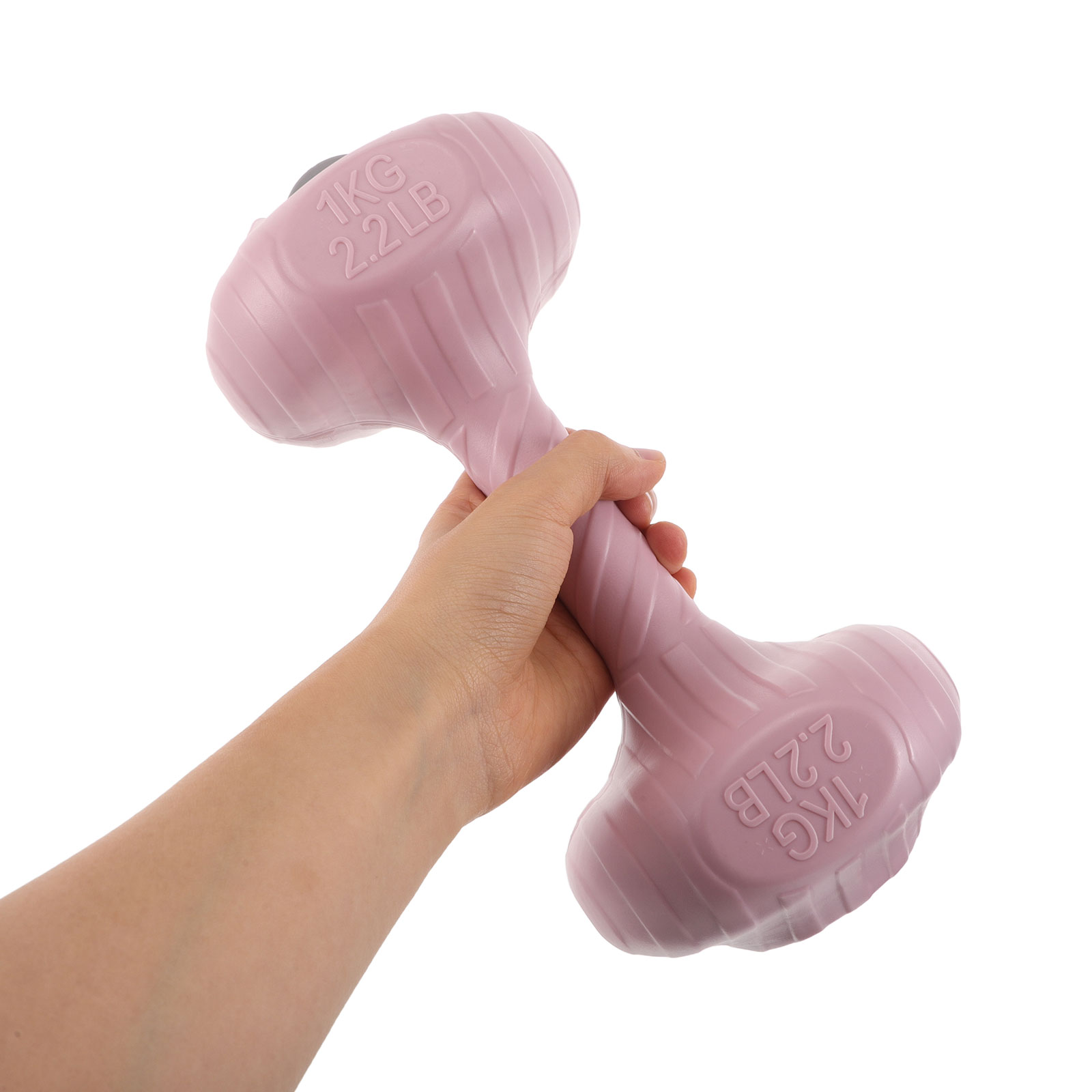 OUNONA 2Pcs Portable Water Dumbbells Pink Adjustable Fillable Fitness Weights for Home Workout