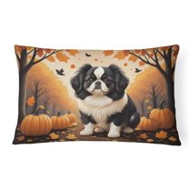 Carolines Treasures DAC1052PW1216 16 x 12 in. Unisex Japanese Chin Fall Fabric Decorative Pillow