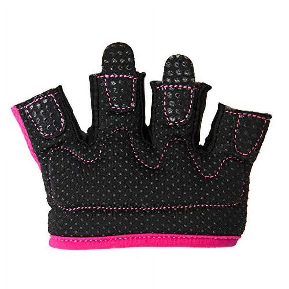 Contraband Pink Label 5537 Womens Micro Weight Lifting Gloves w/Grip-Lock Silicone Padding (Pair) - Minimalist Half Gloves - Apple Watch Friendly (Pink, Large) - image 3 of 6