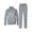 Light Grey, variant on Women's 2Pc Full Zip Tracksuit, 4 Way Stretch with Reflective Stripes & Zipper Pockets for Golf Running Gym Black S