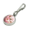 thumbnail image 2 of Puppies Dogs Pink Flowers Pattern Antiqued Charm Clothes Purse Suitcase Backpack Zipper Pull Aid, 2 of 5