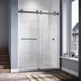 thumbnail image 3 of UKD01 46 to 49 in. x 76 in. H Frameless Double Sliding Shower Door in Space Gray with 3/8 in. (10mm) Clear Glass, 3 of 7