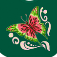 thumbnail image 4 of Inktastic Watermelon Butterfly Boys or Girls Baby Bib, 4 of 4