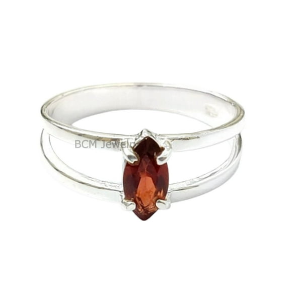 Solid 925 Sterling Silver Ring For Womens, Natural Garnet Ring Gemstone Unique Handcrafted Ring For Her