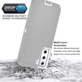 thumbnail image 3 of Galaxy S21 Plus Case for Samsung Galaxy S21 Plus 5G Case Military Drop Shockproof Armor Heavy Duty Rugged 3 in 1 Protection Cover for Galaxy S21 Plus S21+ Phone Case (Grey+White), 3 of 14