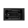 thumbnail image 4 of Voltaire 54" x 30" Left-Hand Drain Alcove Bathtub with Apron in Matte Black, 4 of 12