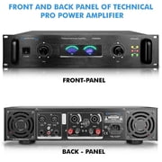 Technical Pro Portable PA System 6000 Watts Continuous Power 2 Channel Audio Power Amplifier