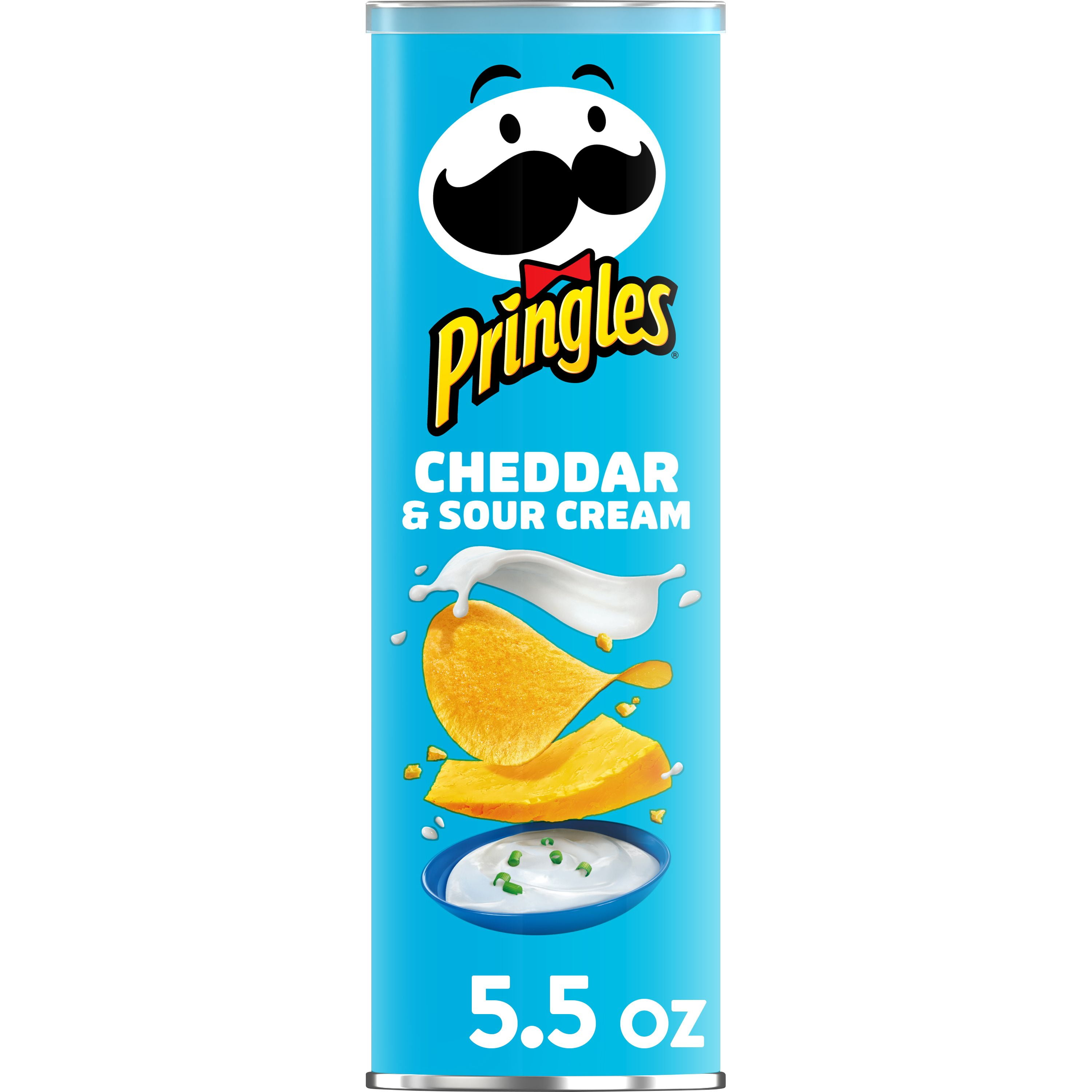 Pringles Potato Crisps Chips, Cheddar and Sour Cream, Snacks On The Go