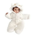 thumbnail image 5 of Sngxgn Baby Girl Cotton Bodysuit Long Sleeve Jumpsuit Outfits Clothes(White,73), 5 of 5