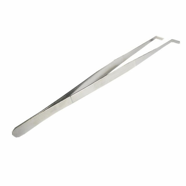 Pinzas rectas de acero inoxidable de 30 cm para alimentar insectos, mascotas y jardinería. Doblado 20cm