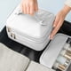 thumbnail image 1 of Bolsa Grande Organizadora de Maquillaje para Viaje | Estuche Cosmético Acolchado Impermeable PU PVC con Asa | Almacenamiento Multi-compartimento para Mujeres y Hombres | Bolsa de Aseo Portátil, 1 of 7