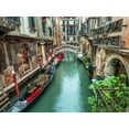 thumbnail image 2 of Frank, Assaf 14x12 White Modern Wood Framed Museum Art Print Titled - Gondola in narrow canal through old buildings, Venice, Italy, 2 of 4