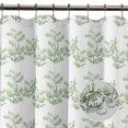 thumbnail image 2 of S4Sassy White Mimosa Pudica Leaves Decorative Waterproof Printed Shower Curtain Roller Hooks Drapes-60 x 84 Inch, 2 of 6