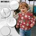 thumbnail image 7 of Xoenoiee Santa Claus Snowman Snowflake Tree Print Ruffle Sweatshirt Crew Neck Pullover Christmas Long Sleeve Shirts for Toddler Kids Xmas Loose Workout Top Back to School Outfits, Size 1-2 Years, 7 of 7
