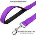thumbnail image 3 of FunTags 4FT Reflective Dog Leash with Soft Padded Handle for Training,Walking Lead for Medium & Small Dogs,3/4 Inch Wide,Purple, 3 of 7