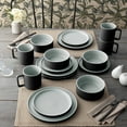 thumbnail image 4 of Noritake ColorTrio Graphite 16-Piece Stax Dinnerware Set, Service for 4, 4 of 7
