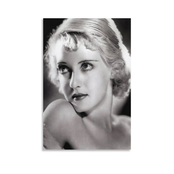 Actress Bette Davis Black And White Art Poster Print Gifts Canvas Painting Poster Wall Art Decorative Picture Prints Modern Decor 24x36inch(60x90cm)