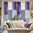 thumbnail image 2 of Abstract Purple Swag Curtain Valance for Windows, Gray Mottled Graffiti Color Block Modern Art Window Treatments Short Swag Topper for Kitchen Windows Bathroom Bedroom, 28"x36", 2 of 8