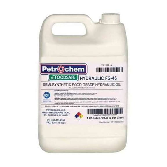 Petrochem Food Grade SemiSyn Hydraulic Oil, ISO 46 FOODSAFE HYDRAULIC FG-46-001