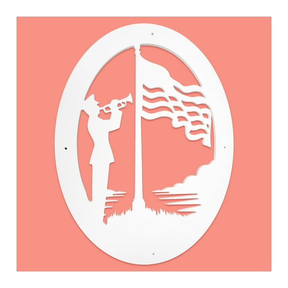 JennyGems Patriotic House Sign, Soldier American Flag, Patriotic Decor, Indoor Outdoor PVC, Made in USA