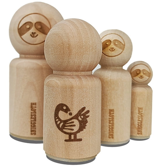 Sankofa African Adinkra Bird Symbol Reflection Rubber Stamp for Scrapbooking Crafting Stamping - Mini 1/2 Inch