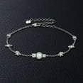 thumbnail image 3 of K-KED Casual White Opal Bracelet for Women Girls 925 Sterling Silver Round/Oval Cut, 3 of 9