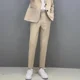thumbnail image 4 of 9 Pantalones de traje masculino recortados con trenzas, pantalones de verano negros ajustados para hombre, nueva oferta de ropa, elegante formal 2024, estilo coreano, 4 of 4