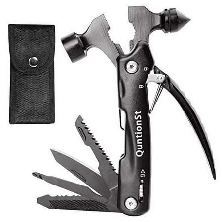 Survival Hammer Multitool Fathers Day Christmas Gifts for Men Dad Emergency Escape Car Safety Hammer 12 in 1 Cool Gadgets for Outdoor Camping Hiking Household Survival Gear Mini Multi tool