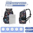 thumbnail image 6 of KAMUGO Kids Backpack for Boys Funny Dinosaur Bookbag, Lightweight Water Resistant Elementary School Backpacks, Blue, 6 of 7