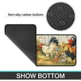 thumbnail image 5 of Rooster Kitchen Rug, Farmhouse Kitchen Rugs and Mats Set of 2, Kitchen Sets Low-Profile Washable Floor Mat for Home Kitchen Decor - 17x29 and 17x47 Inch, 5 of 6