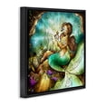 thumbnail image 3 of Stupell Industries Detailed Nouveau Mermaid Fantasy & Sci-Fi Painting Black Floater Framed Canvas Art Print Wall Art, 25 x 25, 3 of 9