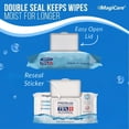 thumbnail image 6 of MagiCare Alcohol Hand Wipes - 75% Alcohol, Unscented, Large 6"x8" Wipes, 4 Packs (320ct) for Home, Office, Travel Use, 6 of 12